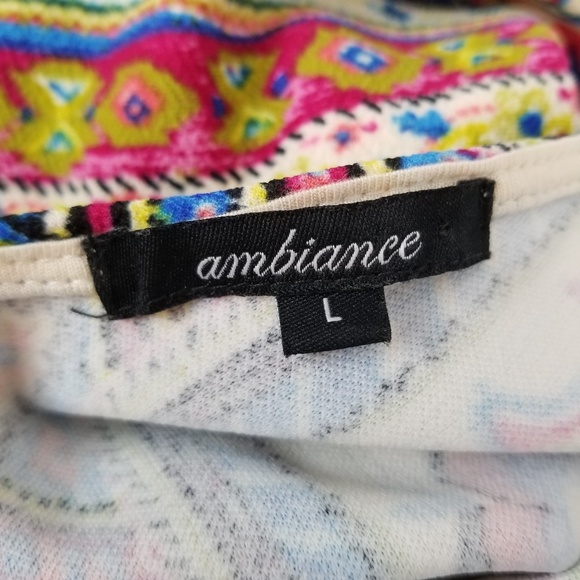 NWOT Ambiance Women's L Bodycon Floral w Paisley - Picture 5 of 6